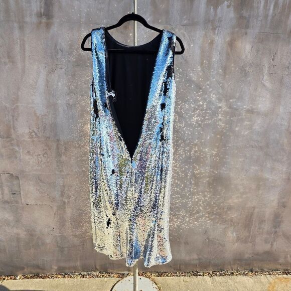 Eva Mendes Collection LEANN MIDI Sequin Sleeveless SHEATH Dress - Picture 5 of 6